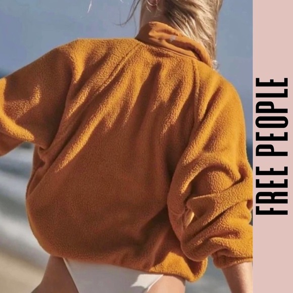 SOLD -D- Free People jacket orange fuzzy - Picture 9 of 16